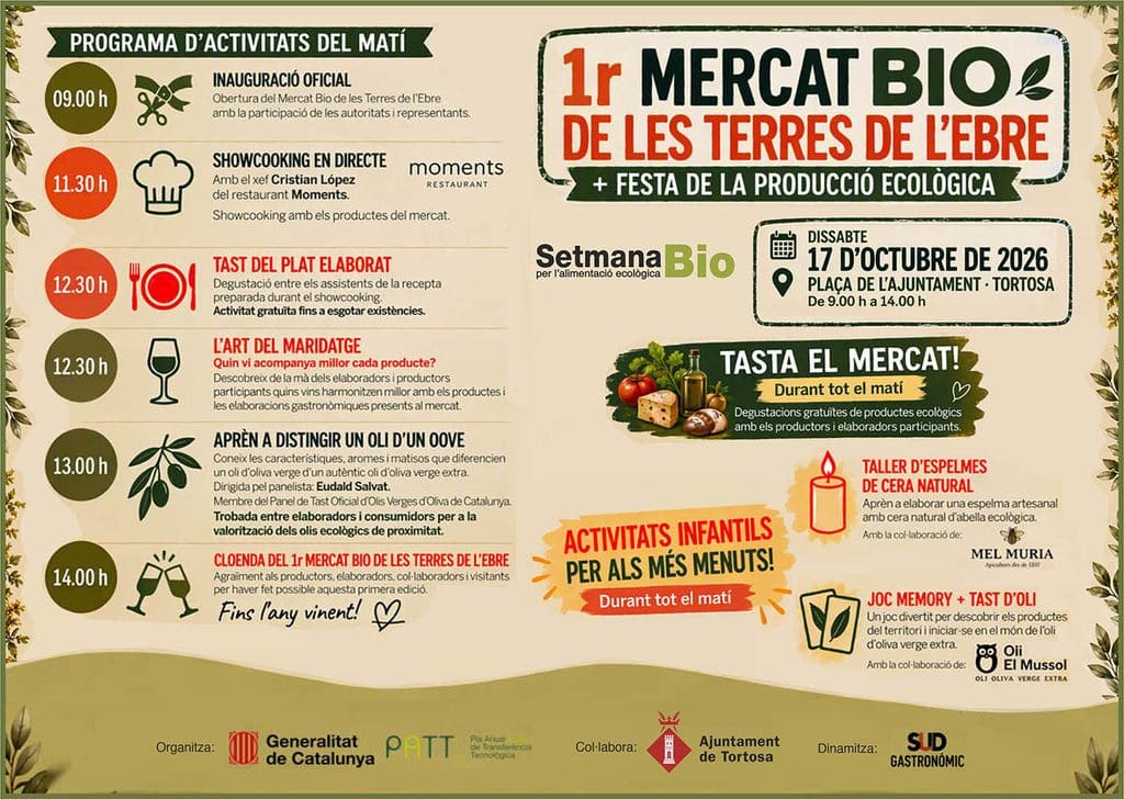 Mercat Bio Terres de l'Ebre – primera edició a Tortosa